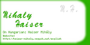 mihaly haiser business card